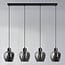Suspension Sanford 4 lumières - verre fumé