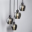 Suspension Raleigh 4 lumières en verre fumé