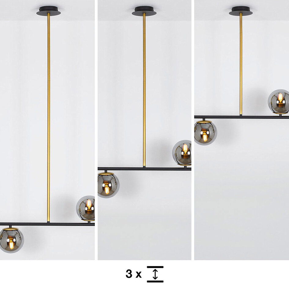 Suspension design 4 lumières - Davy