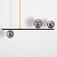 Suspension design Danny 3 lumières avec globes en verre