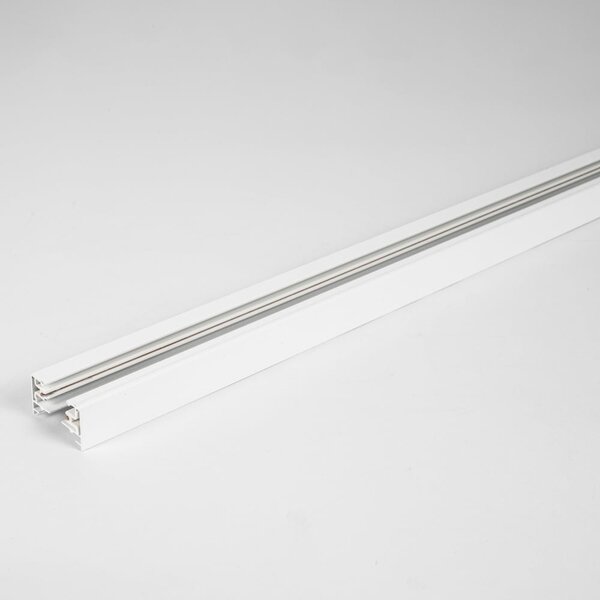 Rail monophasé raccordable de 75 cm sans bloc d’alimentation, embout inclus, blanc
