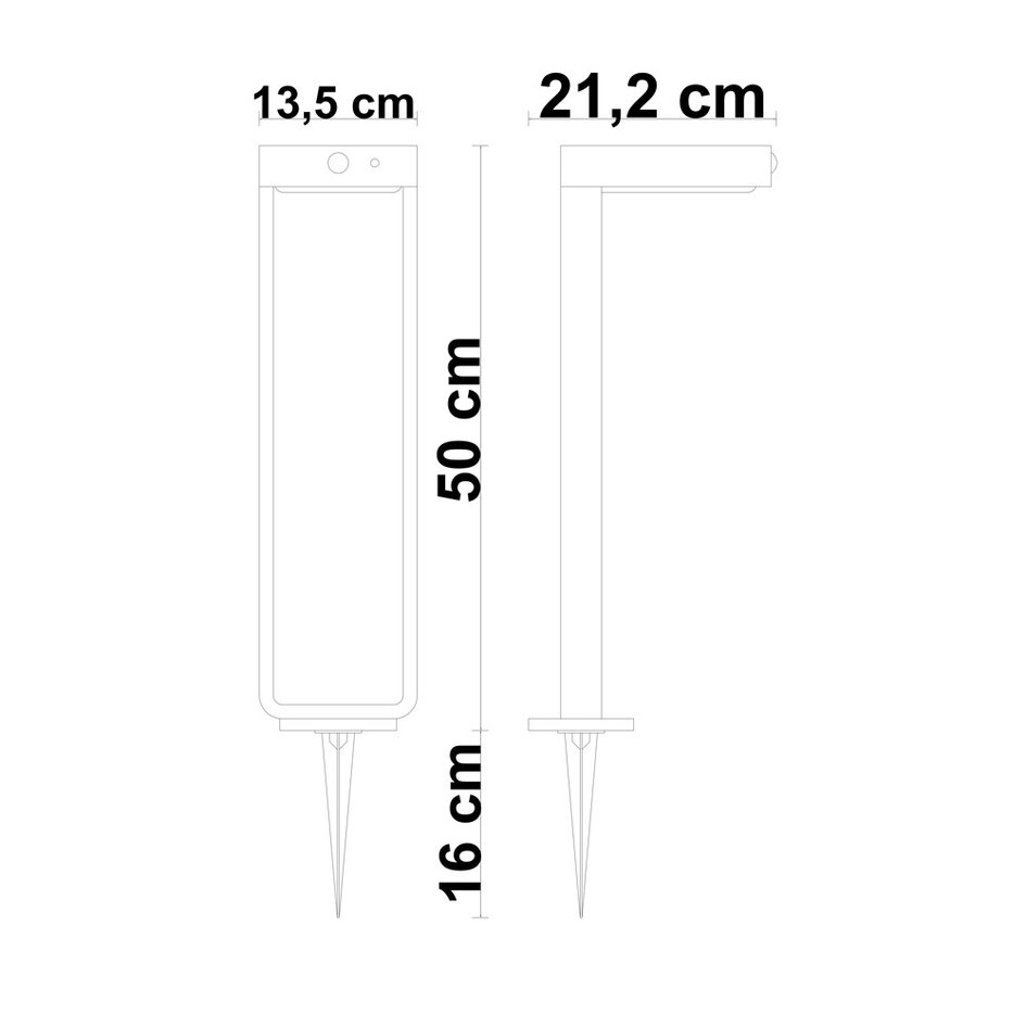 Lampadaire solaire avec capteur - Pelle