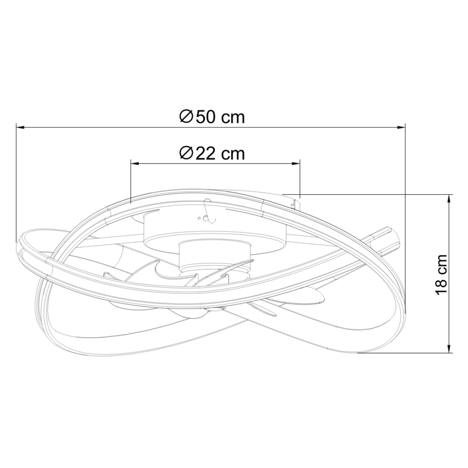 Ventilateur de plafond avec éclairage réglable - Meysa