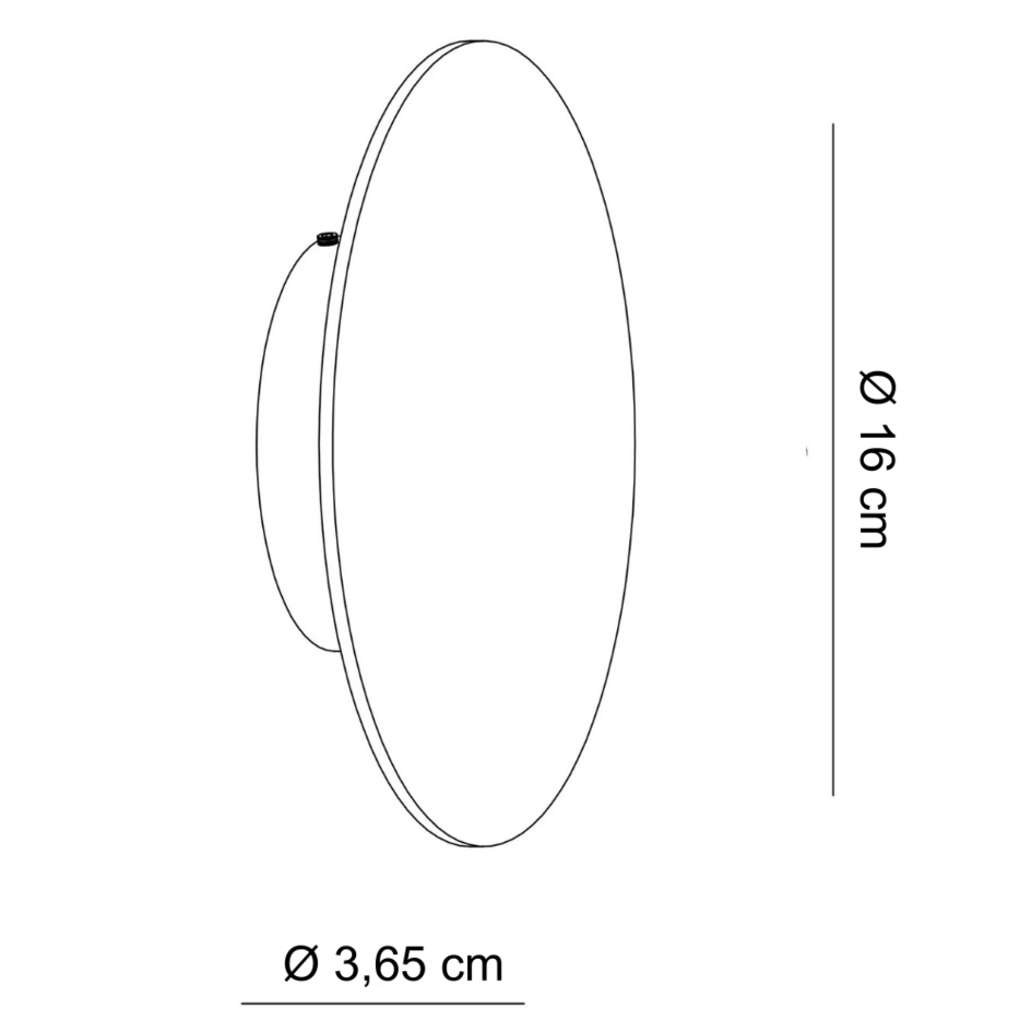 Applique design moderne, noire et dimmable - Suze