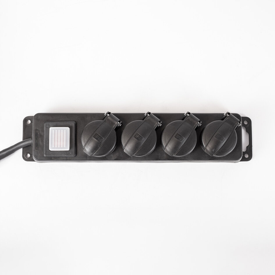Multiprise extérieure IP44 avec câble de 3 x 1.5 mm² d'épaisseur - 5M
