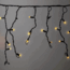 Guirlandes stalactite connectables | à partir de 3 mètres | 114 LEDs | blanc chaud avec clignotement | caoutchouc