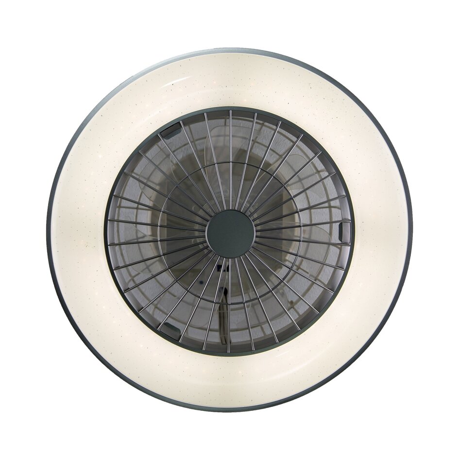 Ventilateur de plafond connecté Starry avec application Tuya Smart et RGB - gris