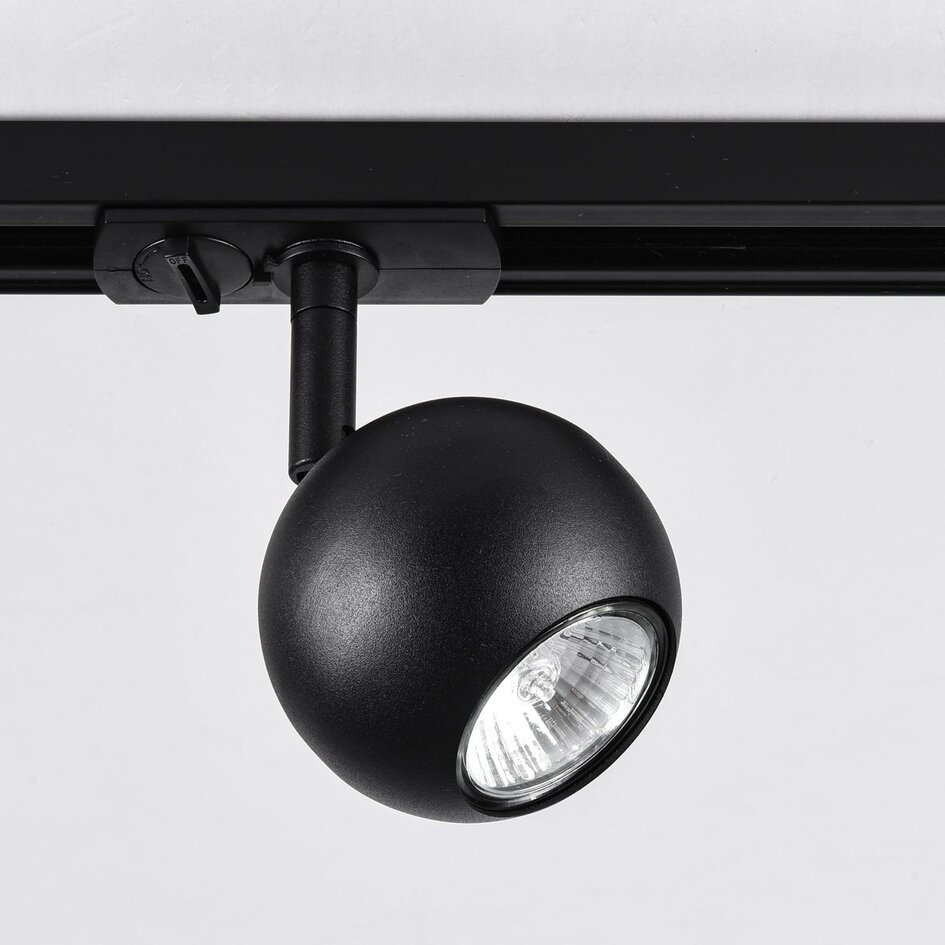 Kit rail monophasé de 1,5 mètre et spots Dex, noir