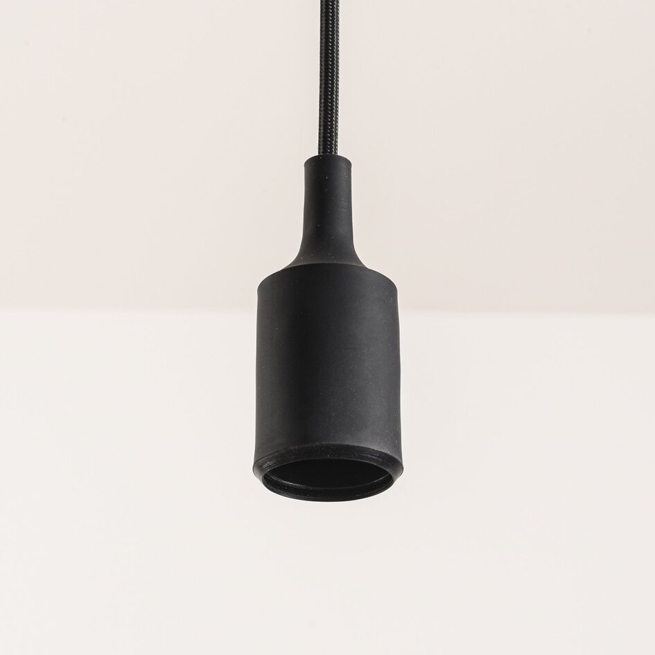 Douille suspendue E27 pour rail monophasé, noir (ampoule non incluse)
