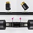 Kit rail monophasé de 1,5 mètre et spots Lexi, noir