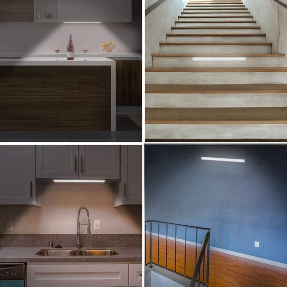 Éclairage d'armoire avec détecteur de mouvement argenté - Alana