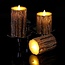 Ensemble de bougies effet écorce avec télécommande Arbor - Lot de 3