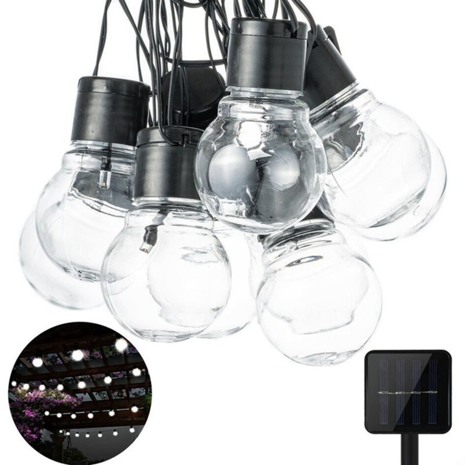 Guirlande solaire d'extérieur 9 mètres 50 ampoules - Cassius