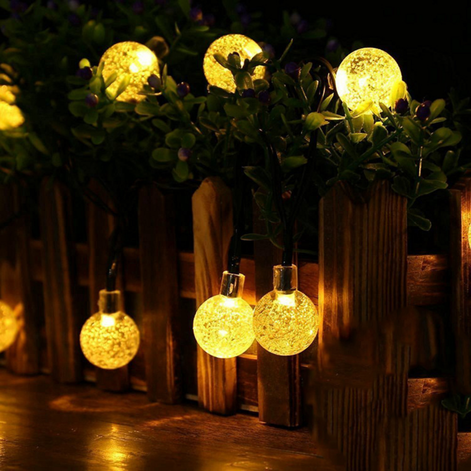 Guirlande solaire avec texture 7 mètres 50 ampoules - Rowan