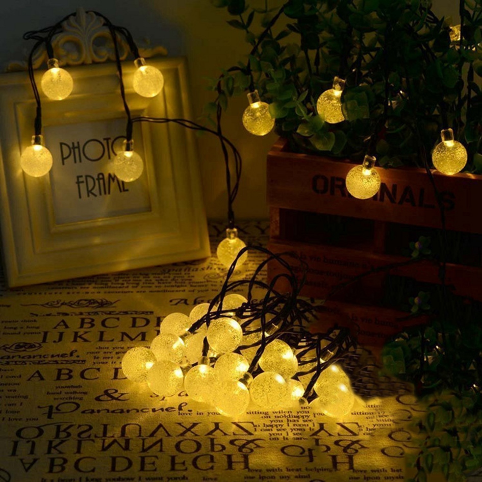 Guirlande solaire avec texture 7 mètres 50 ampoules - Rowan