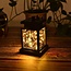Lampe solaire de table rustique noire - Freya
