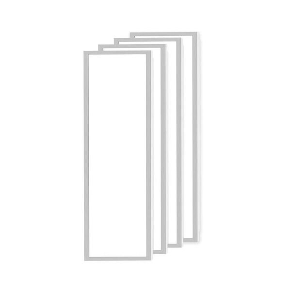 Kit de 4 x panneaux LED 120 x 30 cm, 36 W, 4000 K - 100 lm/W