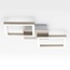 Plafonnier design nickel satiné 2 lumières LED - Porter