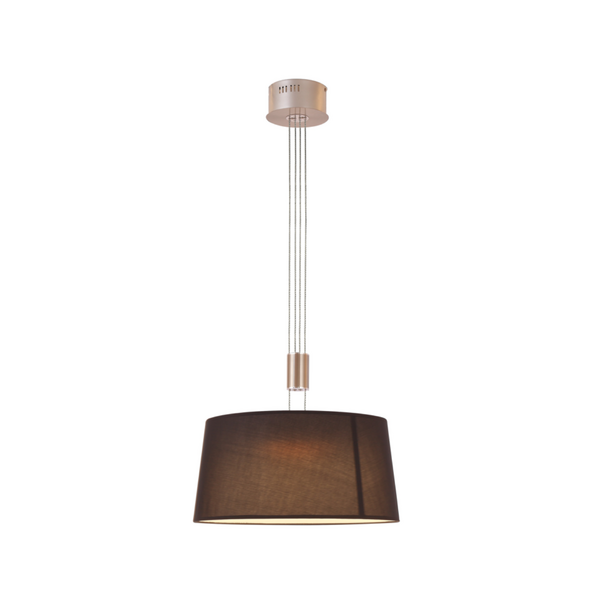 Suspension moderne nickel satiné gradation à 3 niveaux LED - Hazel
