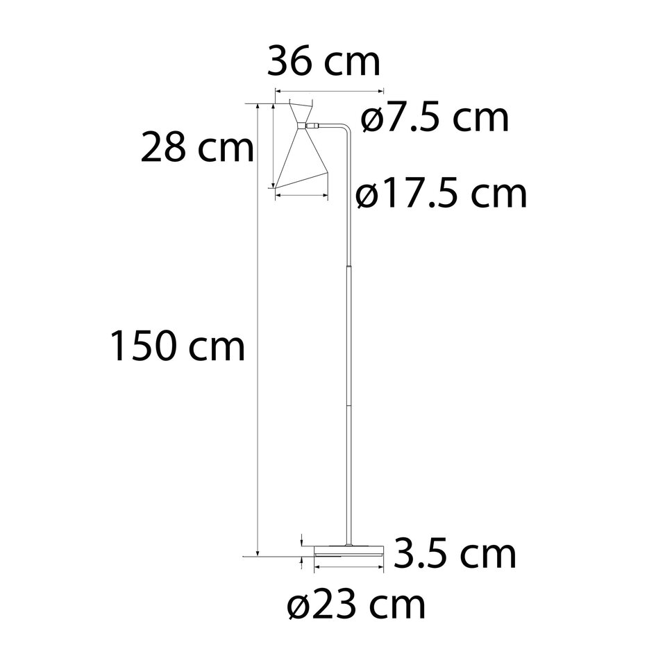 Lampadaire argent antique avec cuivre - Georgia