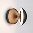 Applique murale extérieure ronde orientable Liv - noire avec LED intégrée