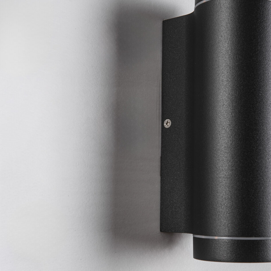 Applique extérieure moderne à 2 lumières Mika - noir