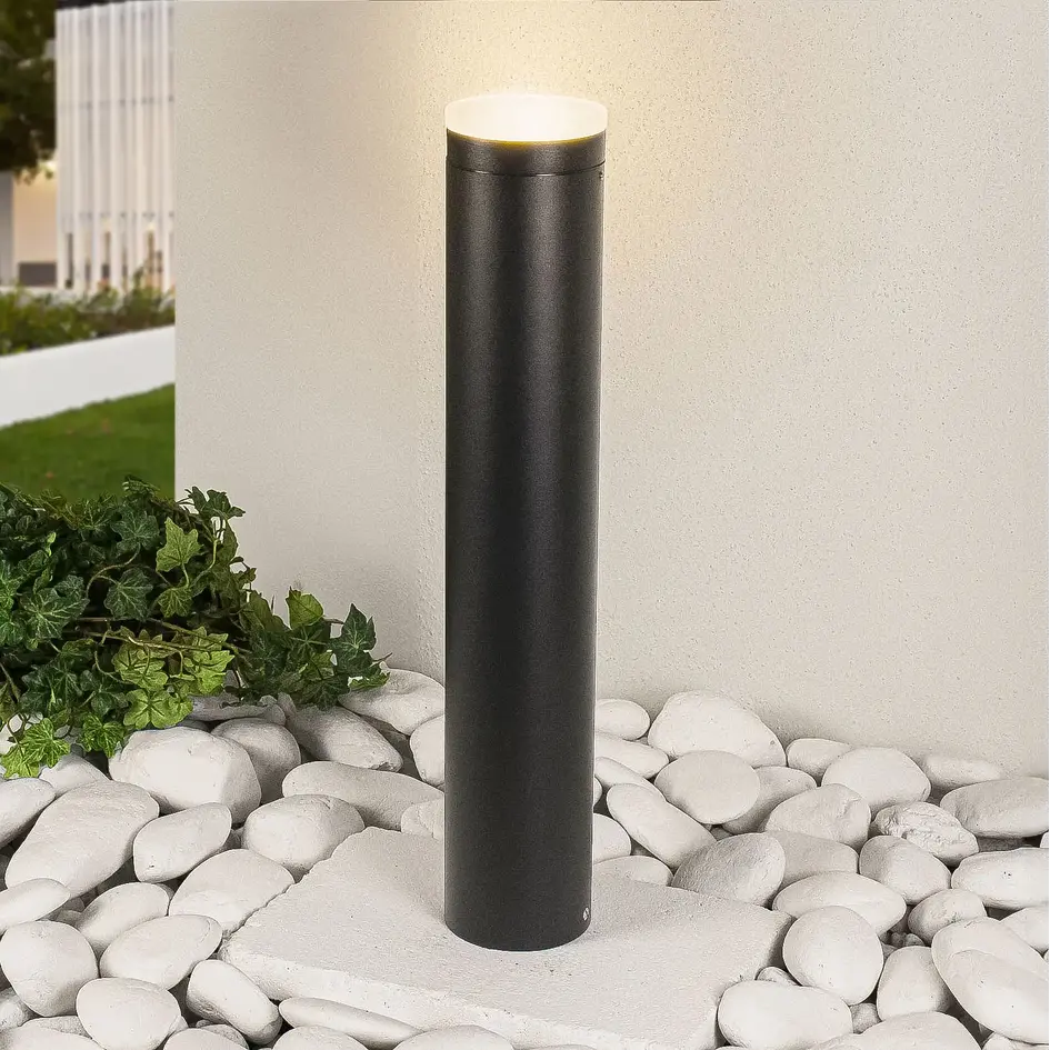 Lampe d'extérieur sur pied Felix noire à LED intégrée - 50 cm