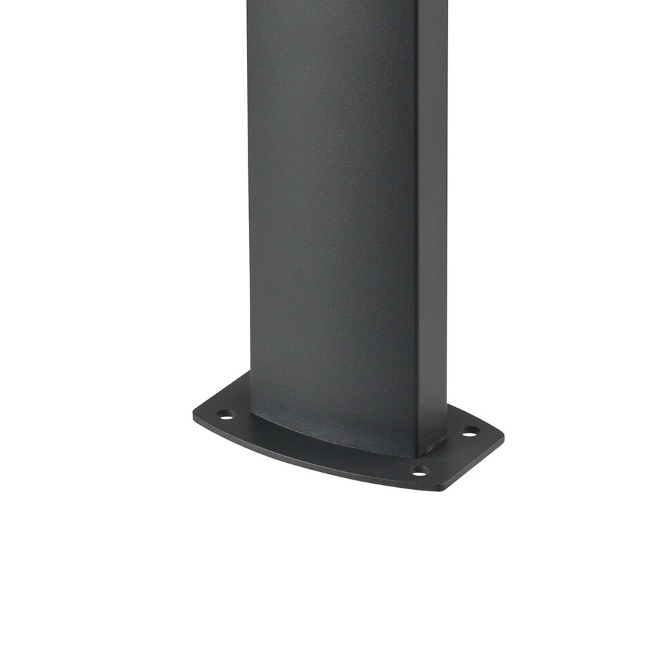 Lampe d'extérieur moderne sur pied Reese avec capteur - noir