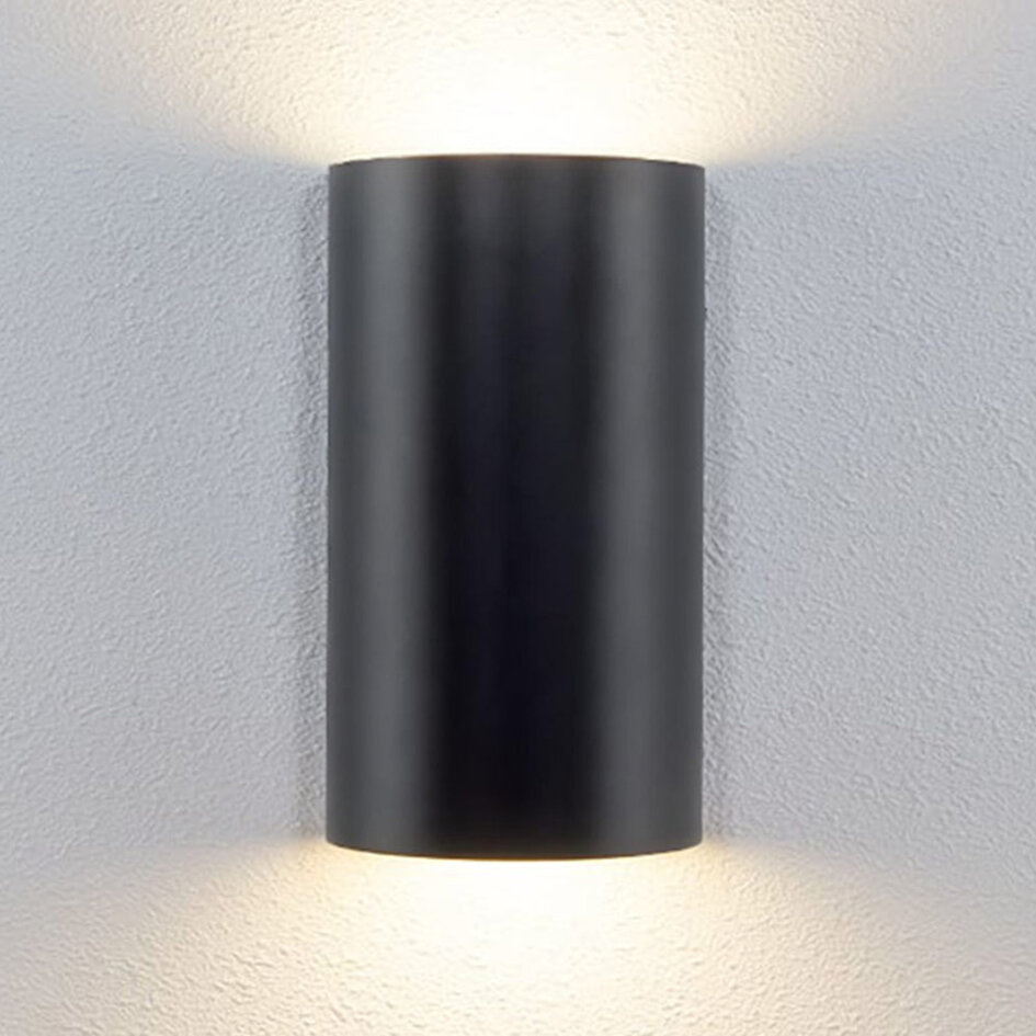Applique murale extérieure Lila - noire avec LED intégrée