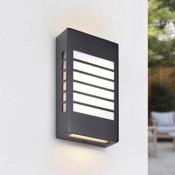 Applique murale extérieure Pearlie - noire avec LED intégrée