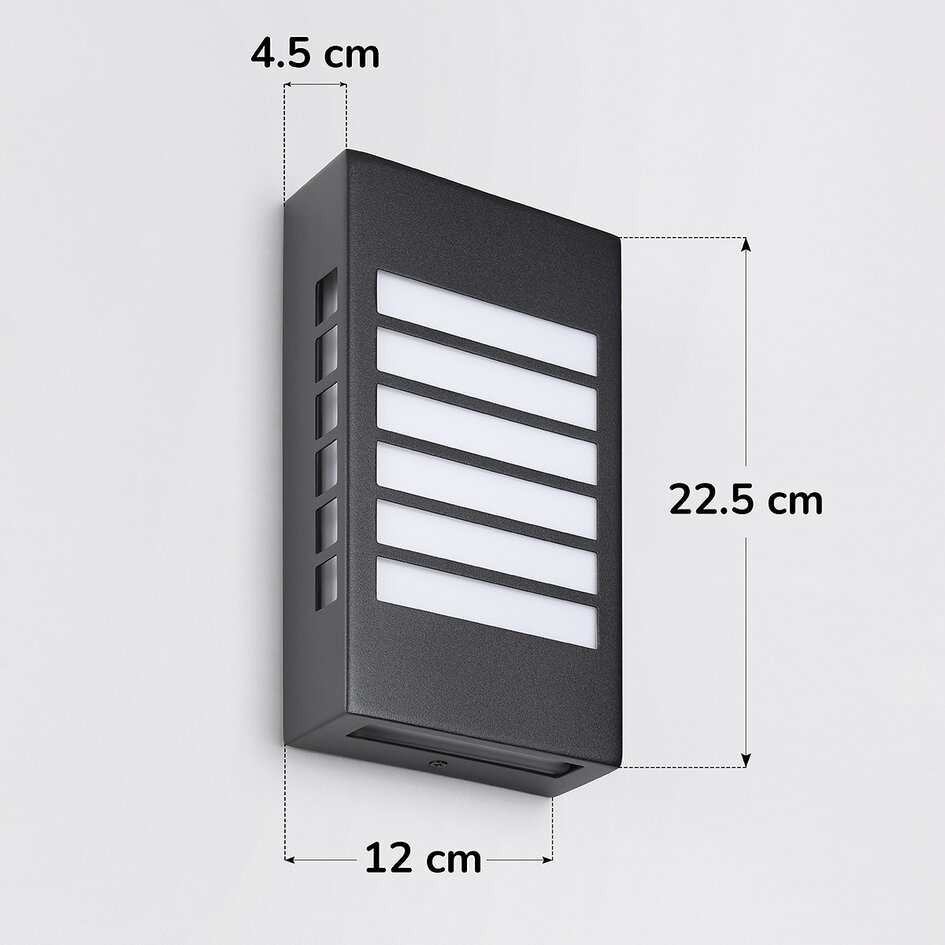 Applique extérieure IP44 Pearlie - noir