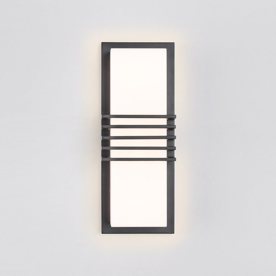Applique murale extérieure Jean - noire avec LED intégrée