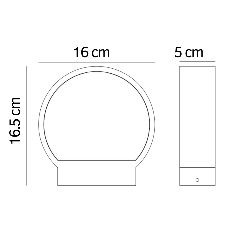 Applique murale extérieure moderne ronde Izzy - blanche