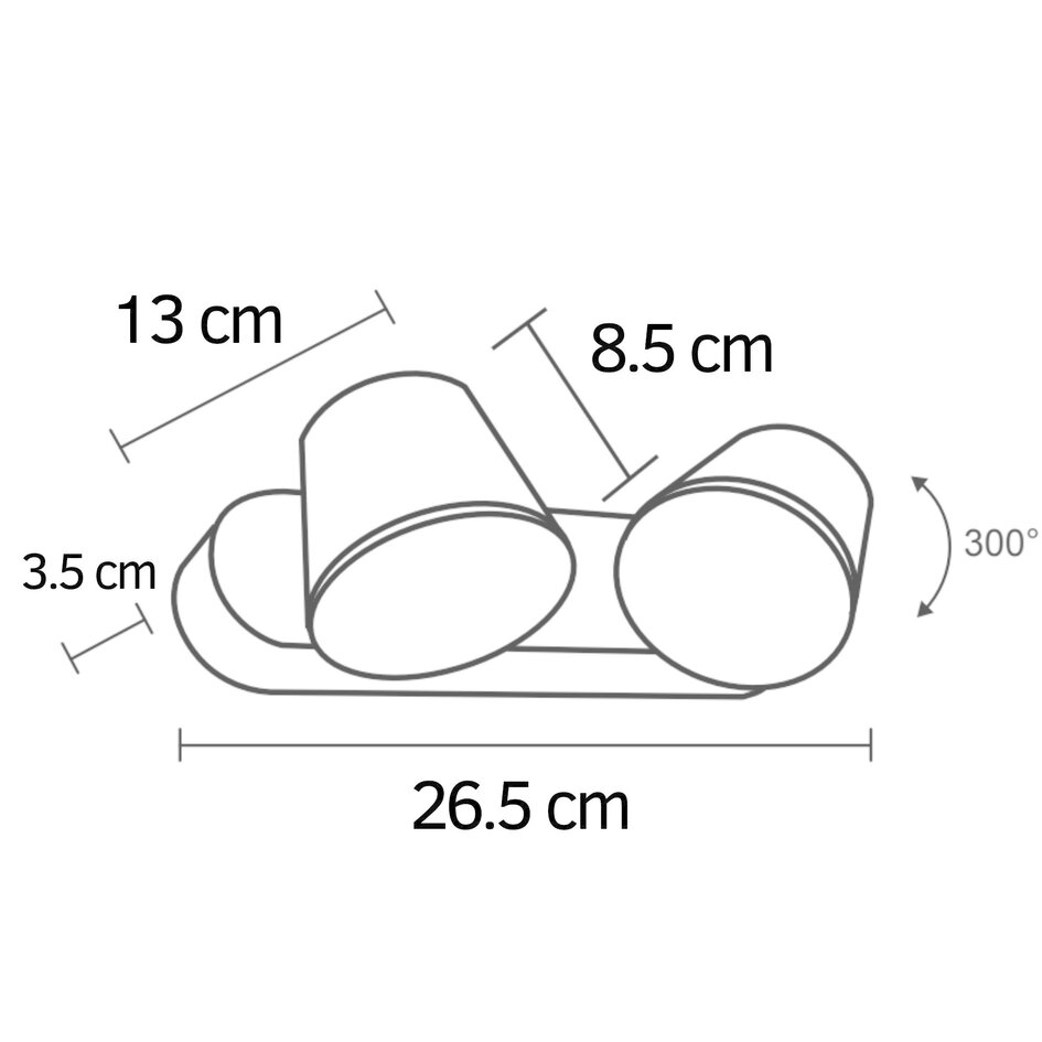 Applique extérieure moderne noire 2 luminaires - Marley