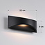 Applique murale extérieure industrielle Bremen - noire avec LED intégrée