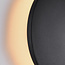 Applique murale extérieure ronde Lune - noire avec LED intégrée