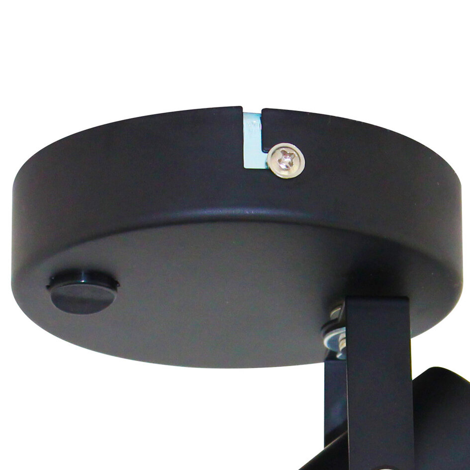 Spot de plafond design noir avec or - Alex