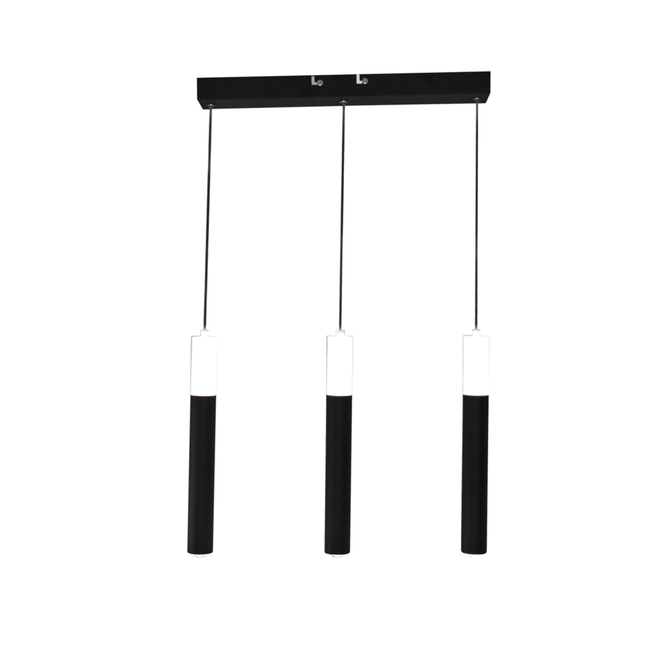Suspension moderne noire avec LEDs intégrées - Mason