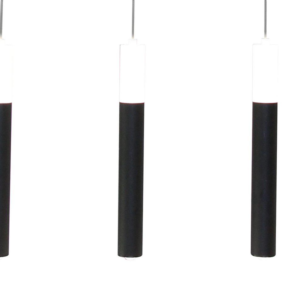 Suspension moderne noire avec LEDs intégrées - Mason