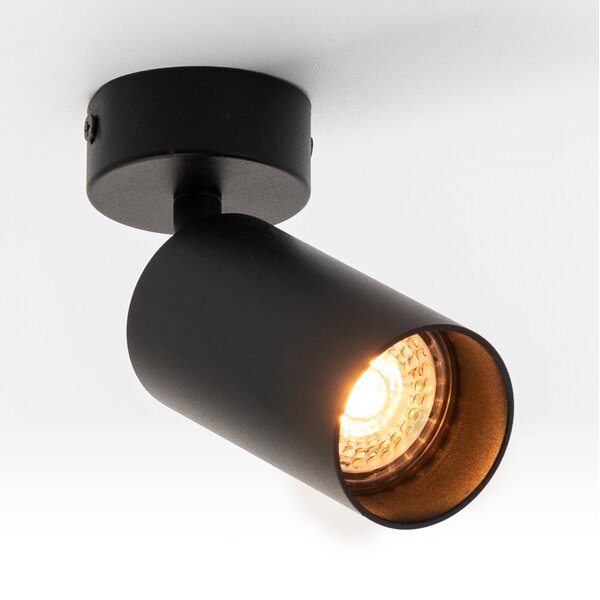 Plafonnier industriel noir mat - Viv