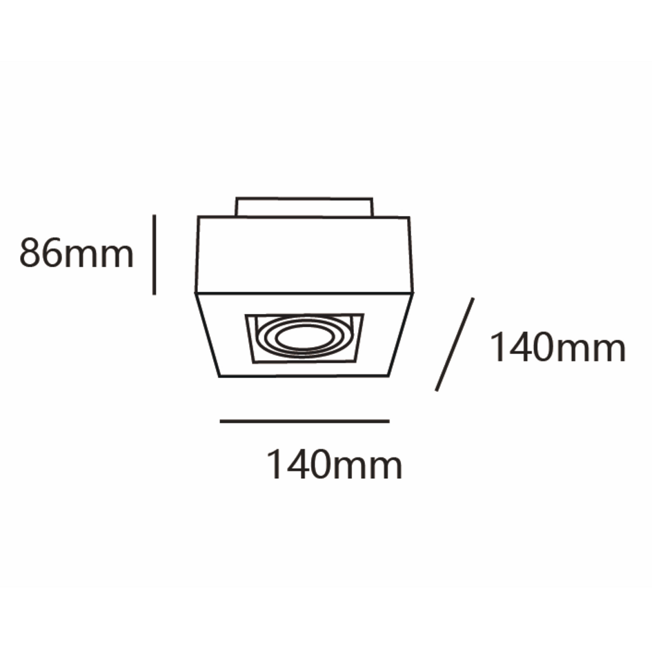Spot de luxe noir en saillie - Ben
