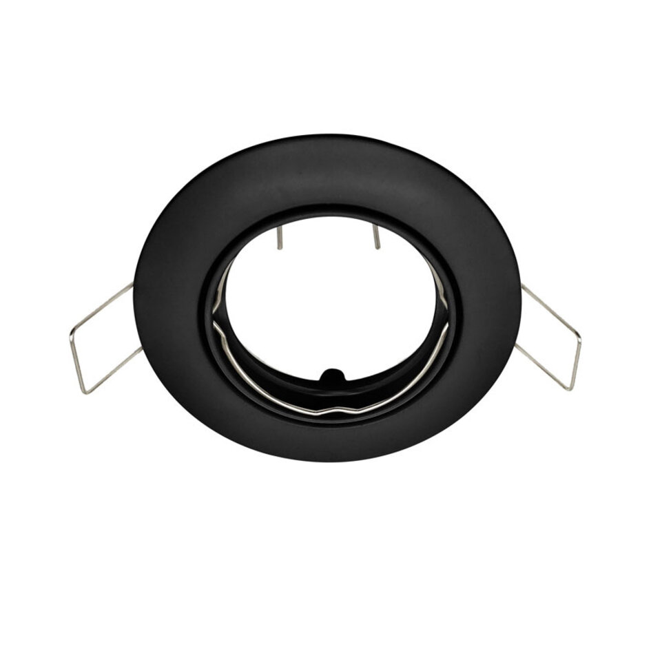 Spot encastré moderne rond inclinable noir - Fox