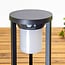 Lampe d'extérieur solaire sur pied Chiara noire avec détecteur, LED intégrée