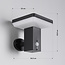 Applique d'extérieur solaire moderne Aila à détecteur - noir