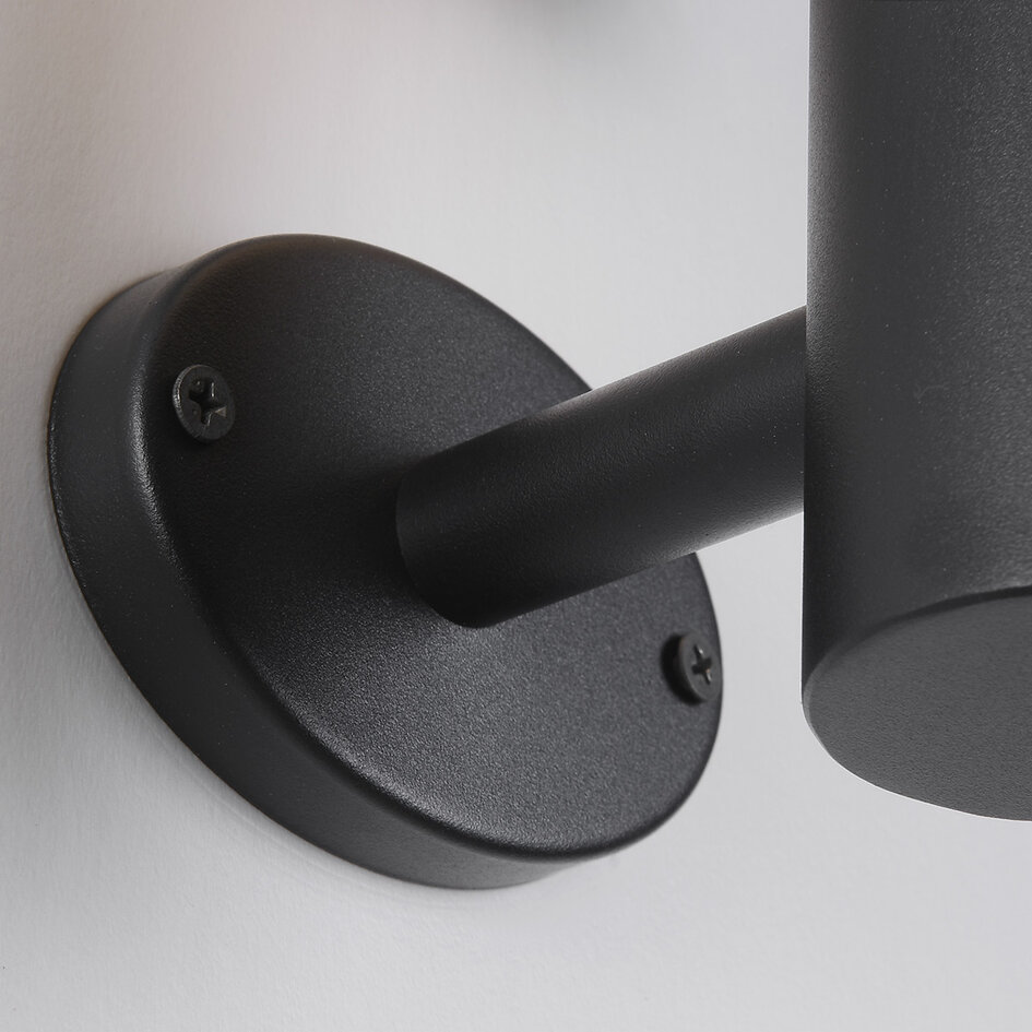 Applique solaire d'extérieur moderne noire avec capteur - Dimmy