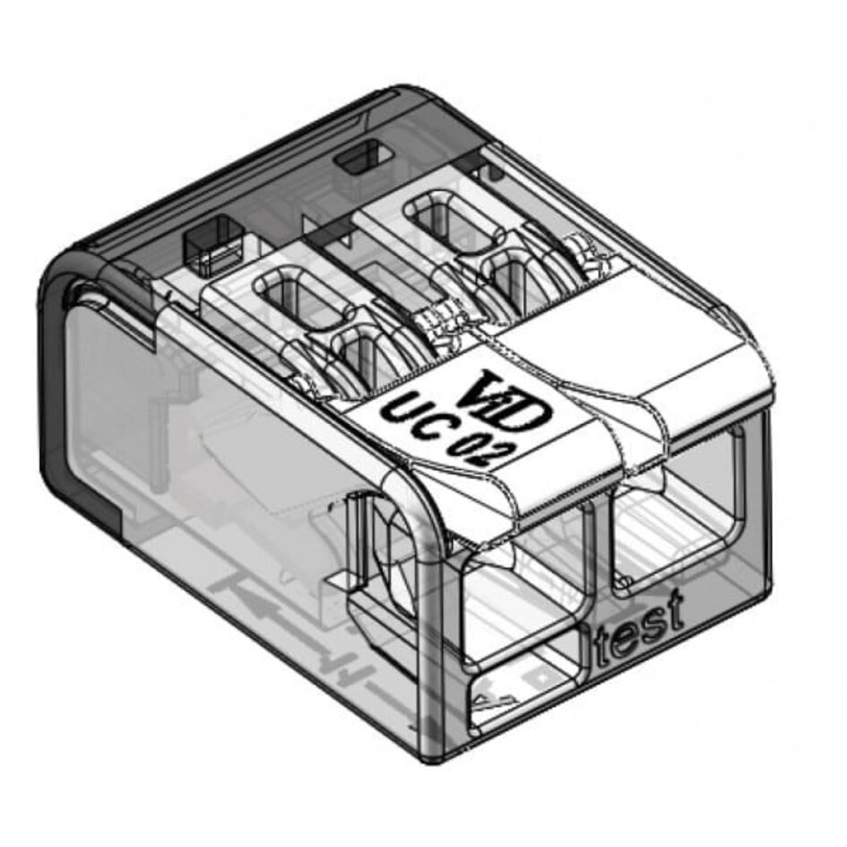 Borne de soudure universelle pour 2 fils de 0,2 à 0,4 mm².