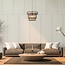 Suspension industrielle Chloe, noir mat