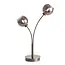 Lampe de table moderne en verre fumé, double - Savannah
