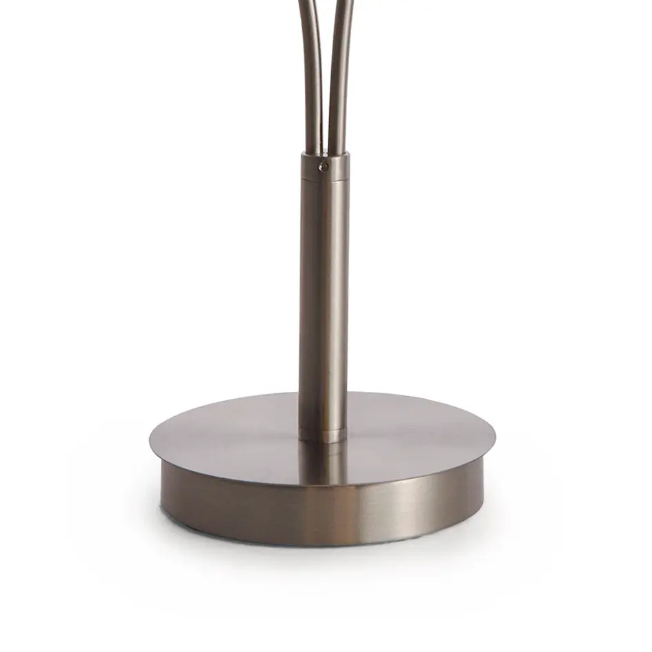 Lampe de table moderne en verre fumé, double - Savannah