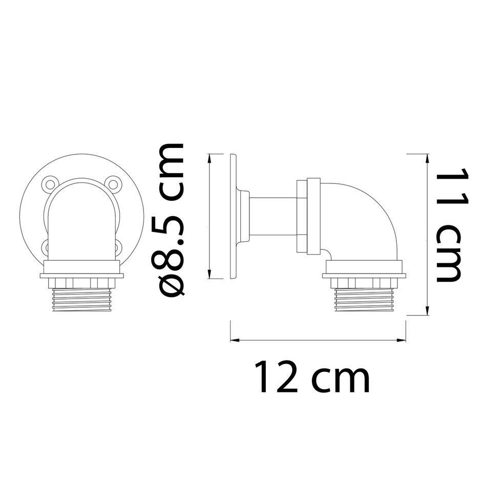 Lampe murale noire et or - Crane